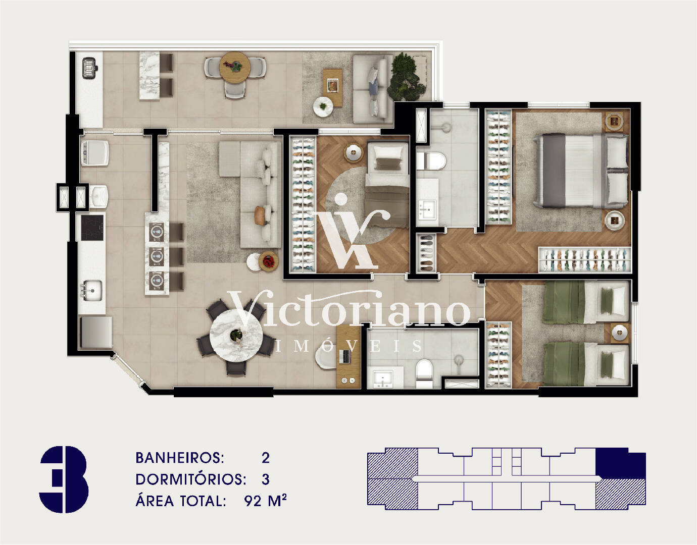 Apartamento à venda com 3 quartos, 92m² - Foto 29