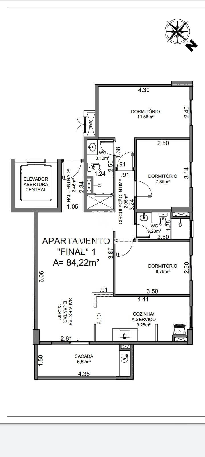 Apartamento, 3 quartos, 84 m² - Foto 3