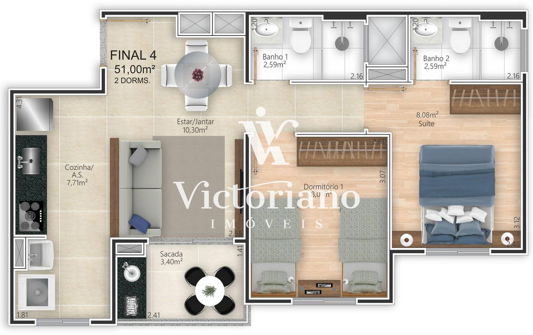 Apartamento à venda com 3 quartos, 69m² - Foto 26