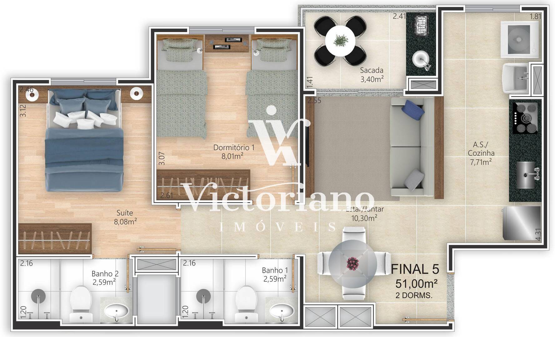 Apartamento à venda com 3 quartos, 69m² - Foto 27