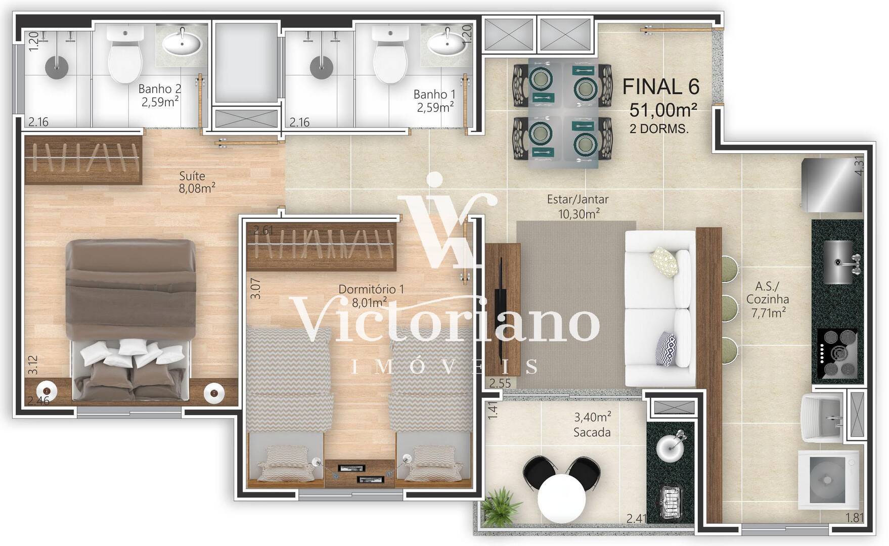 Apartamento à venda com 3 quartos, 69m² - Foto 28